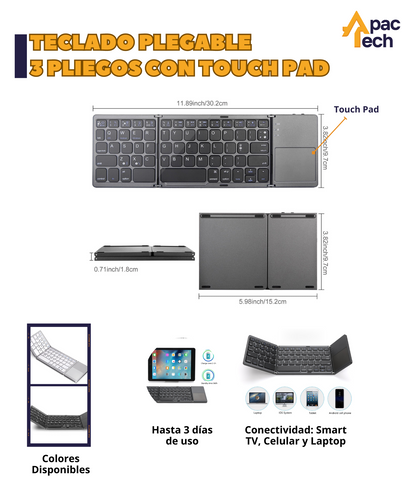 Image of Teclado Inalambrico Plegable con Touch P